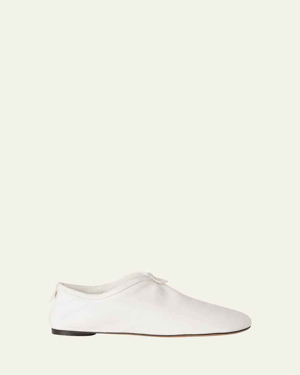 Floaty Cocooning Cashmere-Lined Leather Flats
